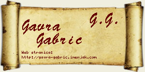 Gavra Gabrić vizit kartica